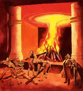 Loderndes Feuer