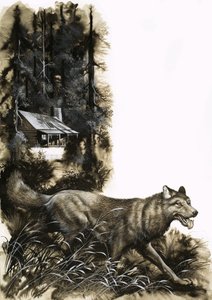 Laufender Wolf