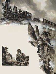 Zug und Banditen