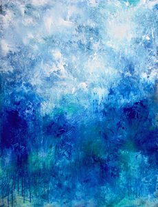 Abstrakte blaue Tiefen von Ron Halfant