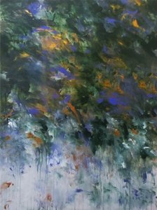 Abstrakter Waldfluss von Ron Halfant