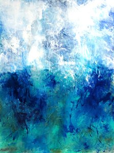 Abstrakter Ozeanfluss von Ron Halfant