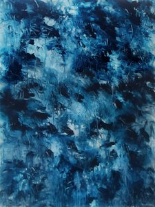 Dynamische blaue Abstraktion von Ron Halfant