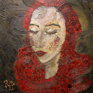 Empfindsame Frau mit rotem Haar von RosaLi
