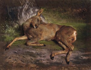 Ein Reh im Wald von Rosa Bonheur