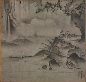 Blick auf einen Wasserfall von Rosa Bonheur