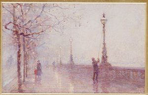 Die letzte Lampe, Themse-Ufer, 1892 von Rose Maynard Barton