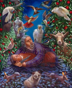 Die Wiederherstellung von Isaak zu seinem Vater Abraham 2013 von Rosemarie Adcock