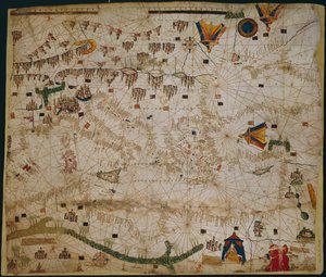 Seekarte des Mittelmeers und des Schwarzen Meeres, 1440er