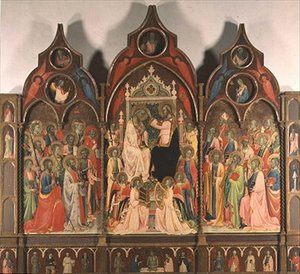 Die Krönung der Jungfrau Maria von Rossello di Jacopo Franchi