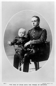 Der König von Spanien mit dem Prinzen von Asturien von Rotary Photo