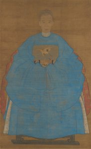 Porträt einer alten Dame, datiert xinyou 1561 oder 1621 von Ruan Zude