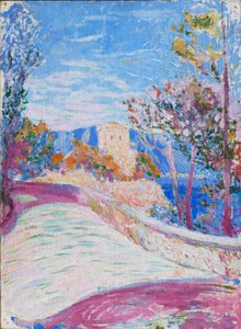 Straße und Bäume, ca. 1915-18