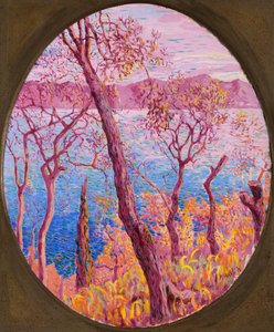 Bäume am Meer, um 1910-14 von Rubaldo Merello
