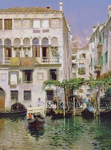 Eine Kanalszene in Venedig