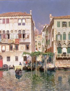 Der Canal Grande mit dem Campanile von Santa Maria Gloriosa dei Frari, Venedig von Rubens Santoro
