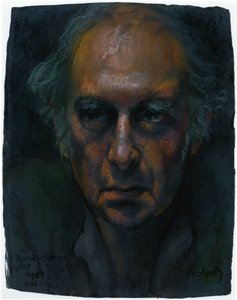 Porträt von Harold Pinter in Samuel Becketts Einakter Krapps letztes Band