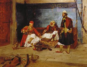 Backgammon, 1890 von Rudolf Otto Ritter von Ottenfeld