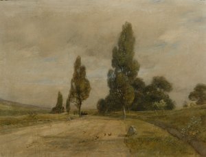Straße bei Deutsch-Altenburg am Fuß des Türkenhügels von Rudolf Ribarz