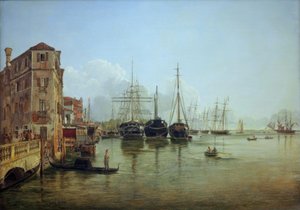 Ansicht der Strada Nuova zu den Giardini Publici in Venedig