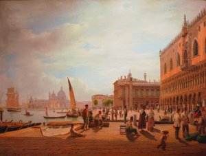 Blick auf die Piazzetta von Venedig mit Dogenpalast und San
