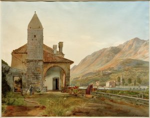 Das Franziskanerkloster im Omblatal bei Ragusa von Rudolf von Alt