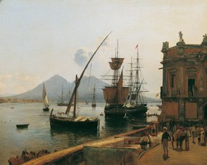 Der Hafen von Neapel mit Vesuv von Rudolf von Alt