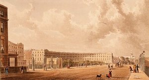 Der Halbmond, Portland Place, Aquatinta veröffentlicht 1822