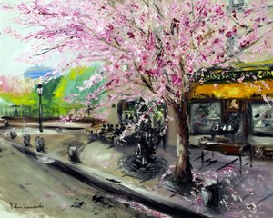 Kirschblüten bei Shakespeare & Company Paris, 2021