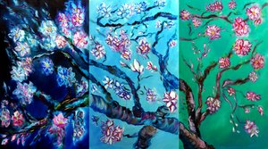 Ewige Blüten Triptychon, 2024