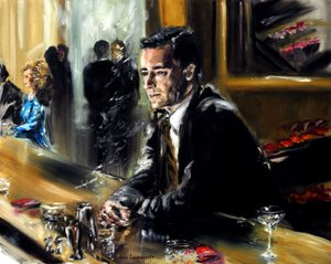Gentleman an der Bar, 2021 von Ruslana Levandovska