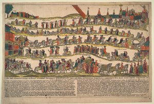 Darstellung der Prozession nach Moskau des türkischen Botschafters am kaiserlichen Hof, Abdul Kerim von Russian Master