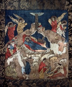 Geburt Christi (Detail eines Leichentuchs), 15. Jahrhundert