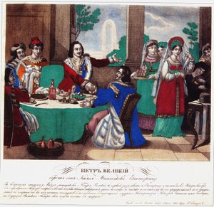 Peter der Große nimmt Menshikov Katharina weg