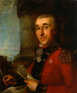 Porträt von General Graf Alexey Arakcheyev, spätes 18. Jahrhundert von Russian Master