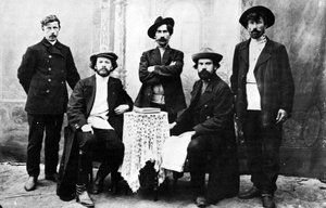 Mitglieder der russischen Terroristengruppe Narodnaya Volya, ca. 1870-80