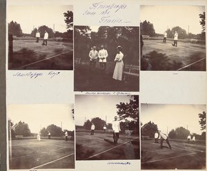 Die russische kaiserliche Familie, Seite aus einem Fotoalbum, ca. 1897-99 von Russian Photographer