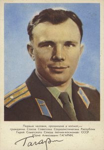 Juri Gagarin, sowjetischer Pilot und Kosmonaut, der erste Mensch im Weltraum von Russian Photographer