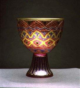 Emaillierte Schale mit einfachem geometrischem Design, wahrscheinlich provinziell, 1880 von Russian School