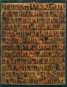 Menologie von September bis Februar, von der russischen Schule, in der Accademia Gallery in Florenz von Russian School