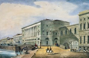 Das Hermitage-Theater von der Vassily-Insel aus gesehen, 1822