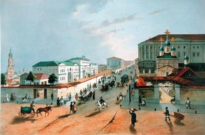 Das Kaiserliche Postamt in Moskau, graviert von A. Müller von Russian School