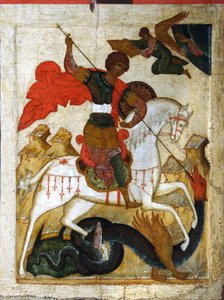 Der heilige Georg und der Drache von Russian icon.
