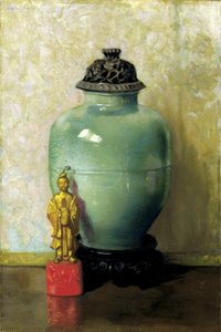 Grüne chinesische Vase