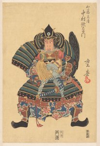 Nakamura Utaemon III als Katô Masakiyo im Theaterstück „Keisei yûsan sakura“, Kado Theater