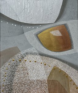 Metallisches Gold-Silber Abstrakt