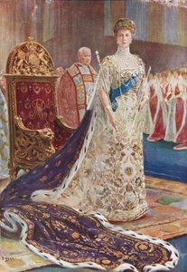 Königin Mary in Krönungsroben von S. Begg