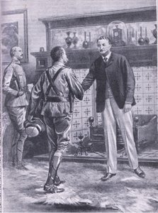 Als Kimberley von French befreit wurde. General French und Cecil Rhodes, Illustration aus Cassells Romance of Famous Lives, ca. 1940 von S. Begg