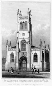 Kirche des Heiligen Markus des Evangelisten, Pentonville, Islington, London, 1828 von S. Lacey