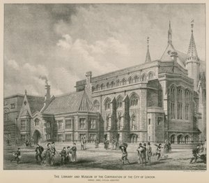 Die Bibliothek und das Museum der Corporation der City of London; Guildhall von S. Rosenthal